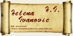 Helena Ivanović vizit kartica